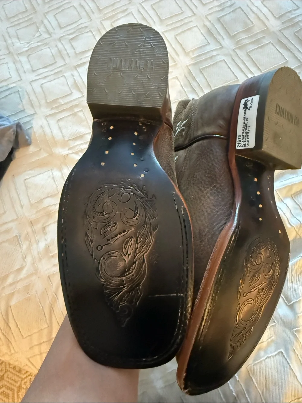 Women's Brown Embroidered Western Boots
